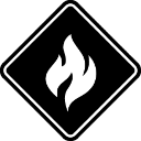 Progressor attention flammable icon flammable